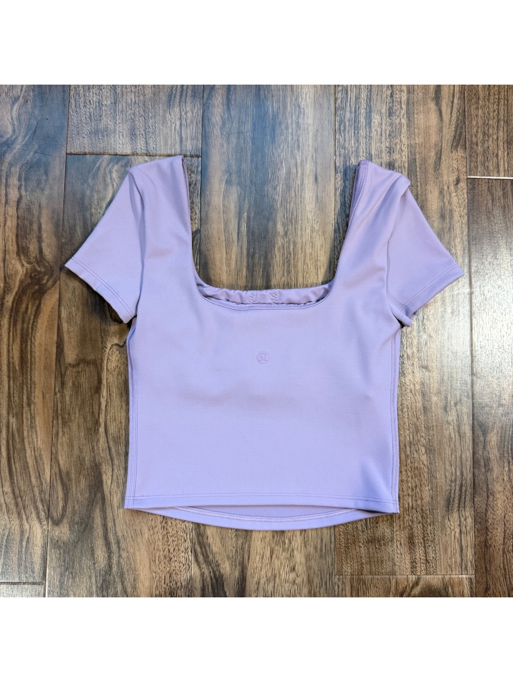 Lululemon Wunder Under Align Square Neck Short Sleeve Crop Top Size 0 Nulu